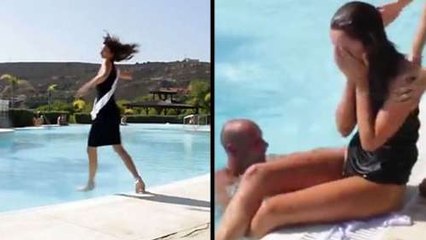 Miss Universe Contestant Tries To Get Fancy But Ends Up Falling Into Pool