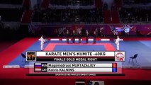 Karate Mens Kumite -60kg. MURTAZALIEV vs KALNINS. World Combat Games new