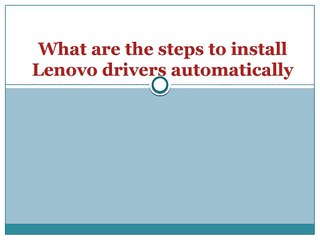 Video herunterladen: What are the steps to install Lenovo drivers automatically