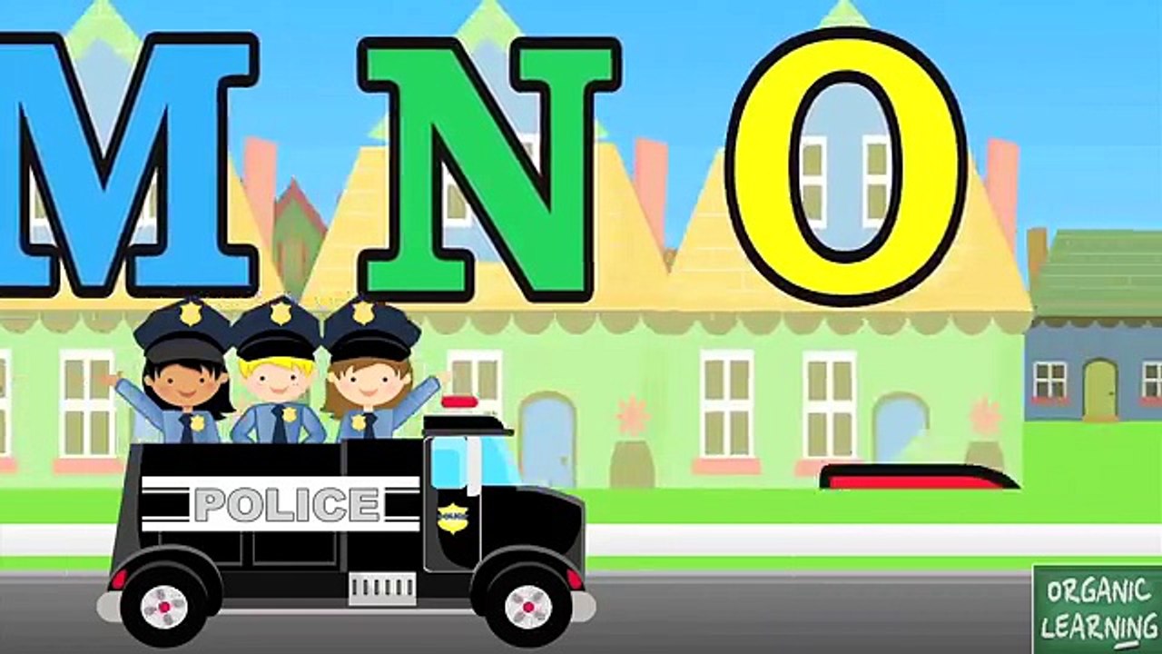 ABC Song with Police Car - 5 Minute Loop - Nursery Rhyme/Lullaby in 1080 HD
