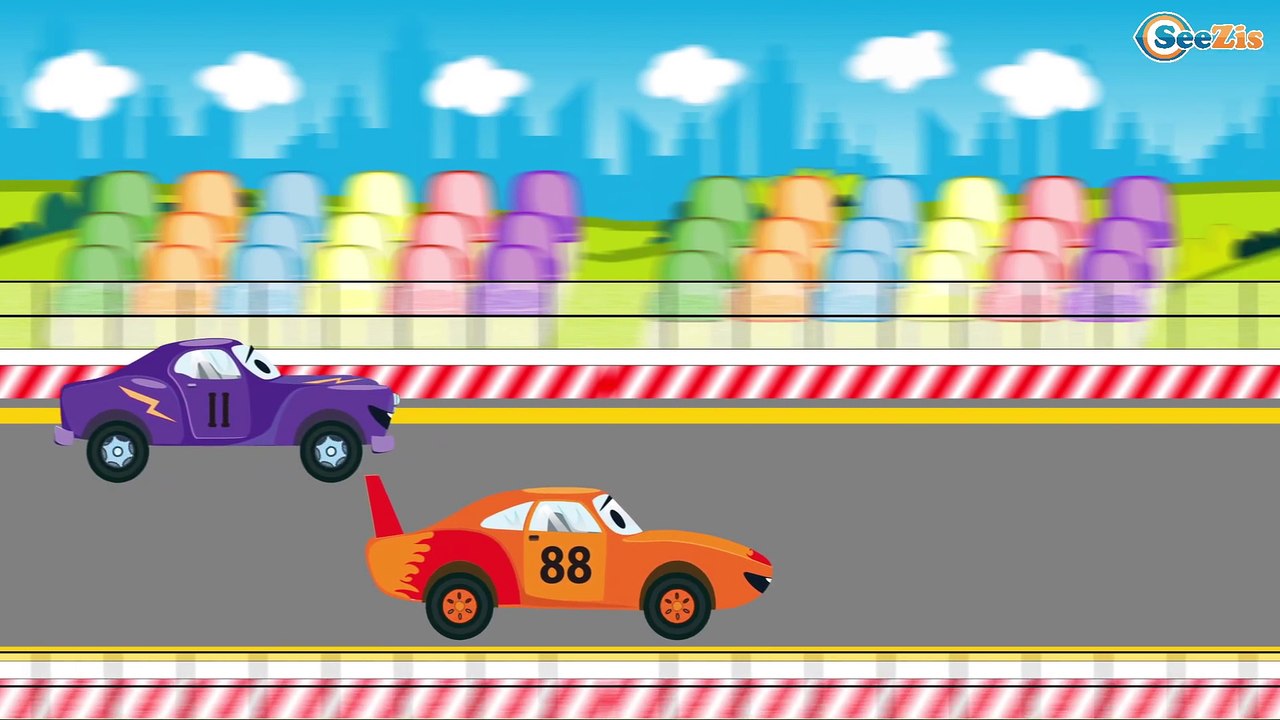 Construction Trucks: The Red Bulldozer working - Cars & Trucks Cartoon for kids