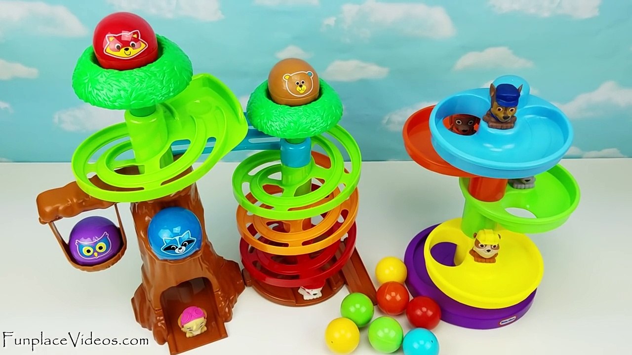 Learning Video for Kids Toddler Learn Colors Children Toy Tree House Playset & Ball Drop Marble Maze