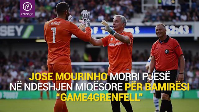 Jose Mourinho përsëri në qendër të vëmendjes, luan si portier, ndëshkohet me të verdhë dhe ngacmon referin anësor