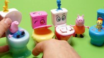 Toy Slime in Fun Mokolet Toilet Game with Toys - Peppa Pig & Hello Kitty
