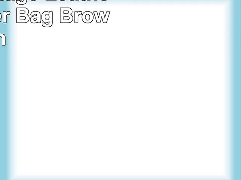 LUXUR Vintage Leather Messenger Bag Brown