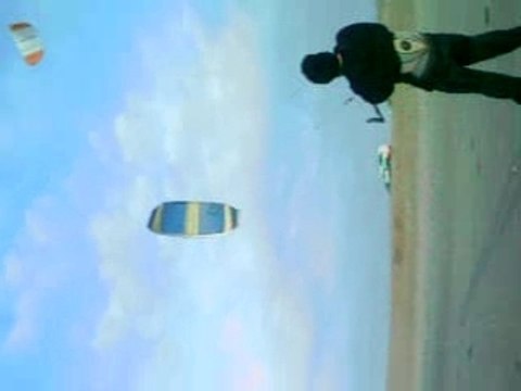 mountainboard + kite on the beach