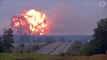 Enorme explosion d'un dépôt de munitions militaires en Ukraine !