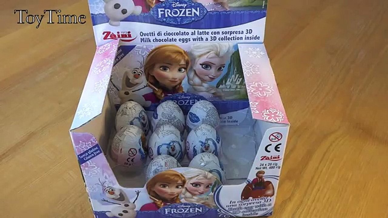 Opening Disney Frozen Toy Surprise Eggs ~ Zaini Eggs Like Kinder Eggs ~