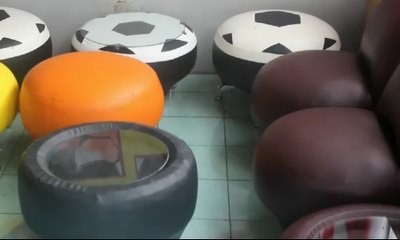 Kursi "Bakpao", Manfaatkan Ban Bekas Sebagai Bahan Utama