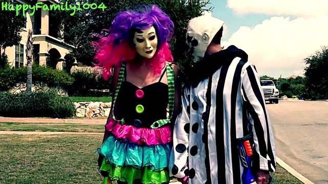 Nerf Patrol Battles The Ghost w Killer Clowns - Part 51!