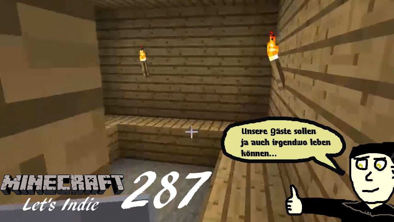 Minecraft Let's Indie 287: Anfang des Gästezimmers