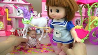 Baby doll carriage and surprise eggs toys Baby Doli play