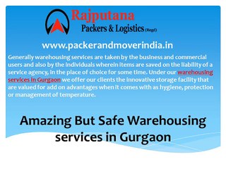 Amazing But Safe Warehousing services in Gurgaon
