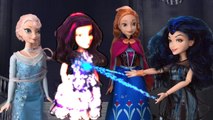 Frozen Elsa Freezes Maleficent Part 5 of Elsa Taken with Descendants Dolls Mal and Evie