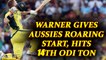 India vs Australia 4th Odi : David Warner hits 1st ODI ton in India | Oneindia News