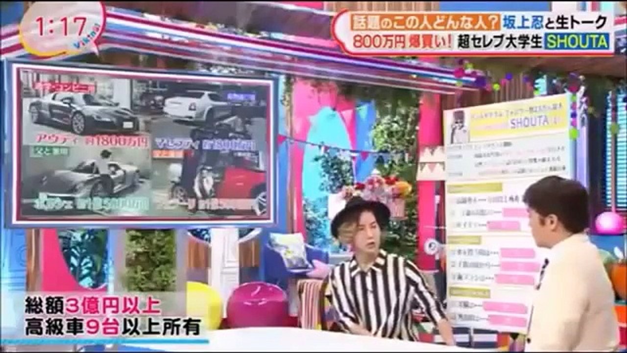 坂上忍 超セレブ大学生shoutaと対談 Video Dailymotion