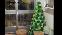 Cómo hacer un árbol de Navidad de cartón y papel seda