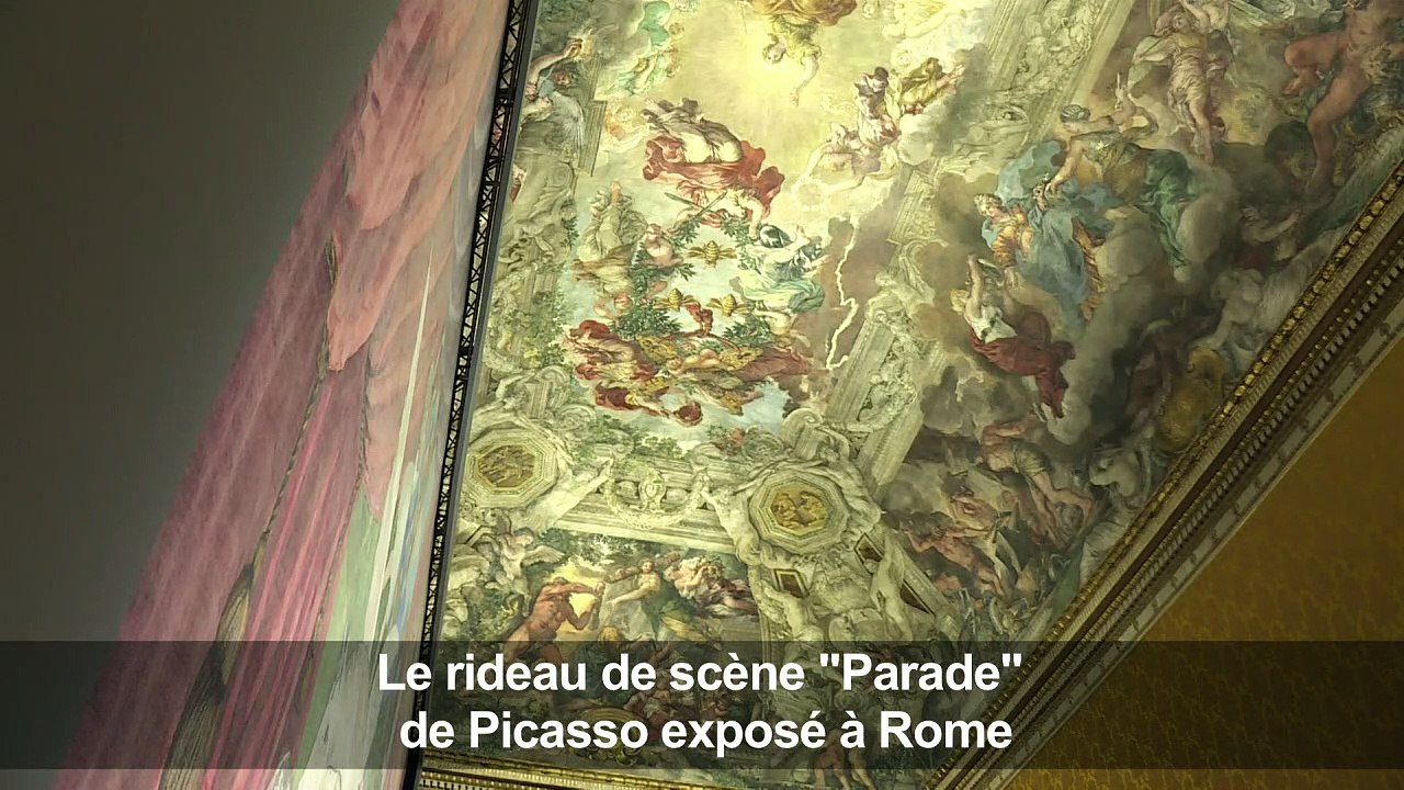 L'énorme rideau de scène "Parade" de Picasso exposé à Rome