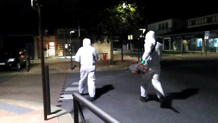 Landes - operation de demoustication au petit matin a Hossegor