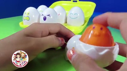 LEARN COLORS & SHAPES Hide n Squeal Eggs Piou Piou Surprise Unboxing review Tomy Nesting Chicks