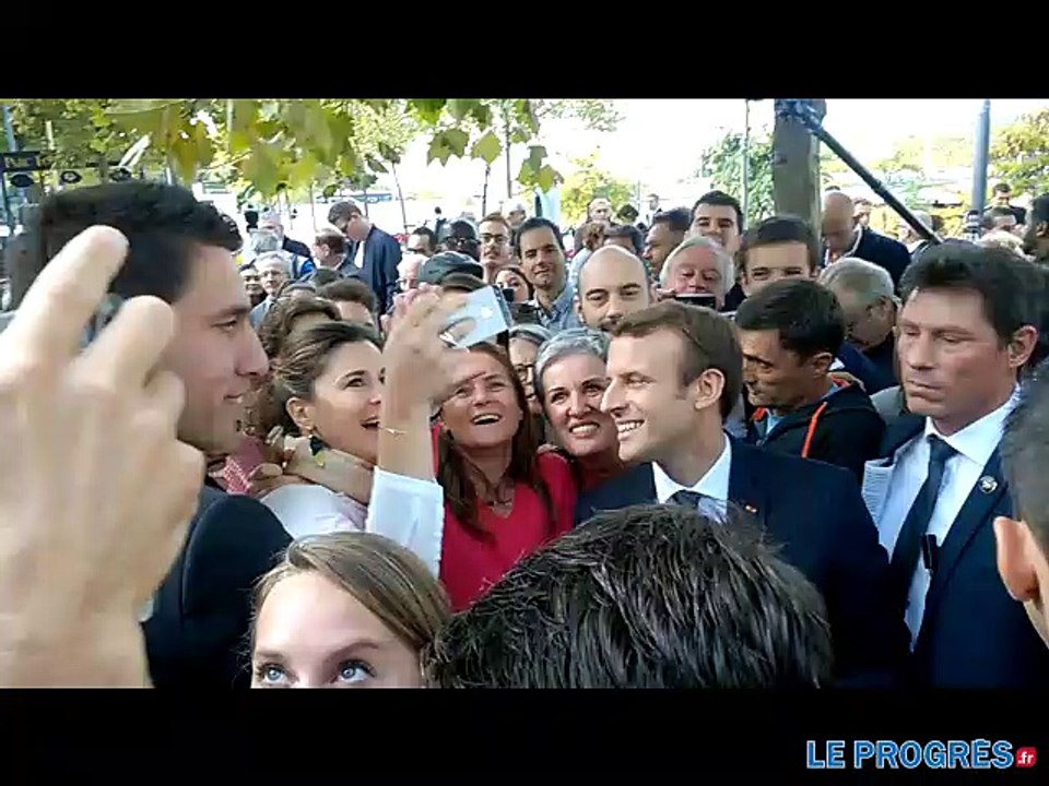 Emmanuel Macron en visite à Lyon