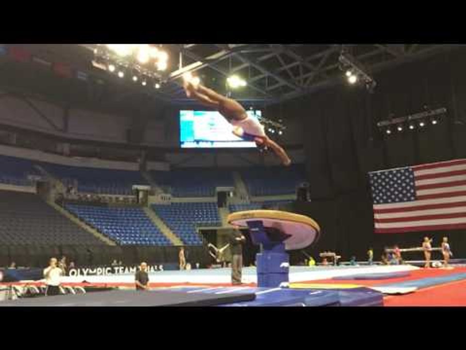 Simone Biles - Vault 2 - 2016 P&G Gymnastics Championships - Podium Training