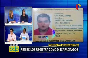 Denuncian que Reniec registra a niños con autismo en condición de discapacitados