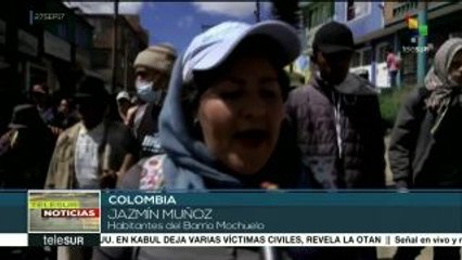 Policía colombiana reprime marcha de habitantes del sur de Bogotá
