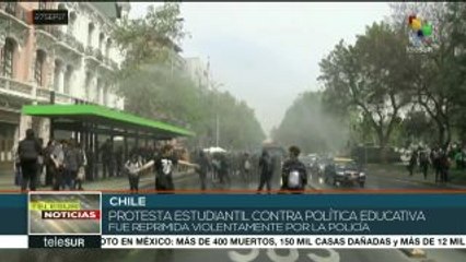 Chile: protesta estudiantil contra política educativa fue reprimida