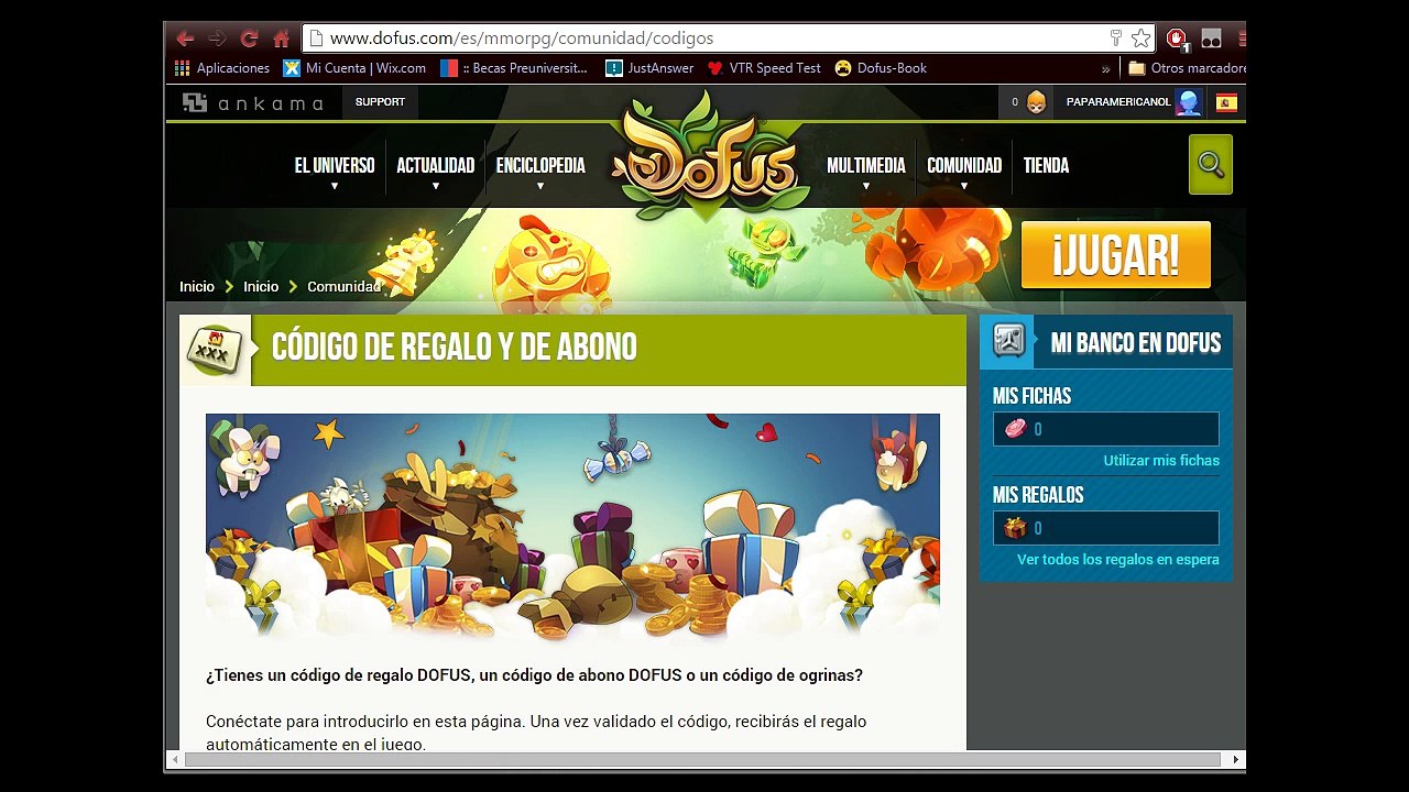 ¡¡CODIGOS DE REGALO GRATIS!! (DOFUS)