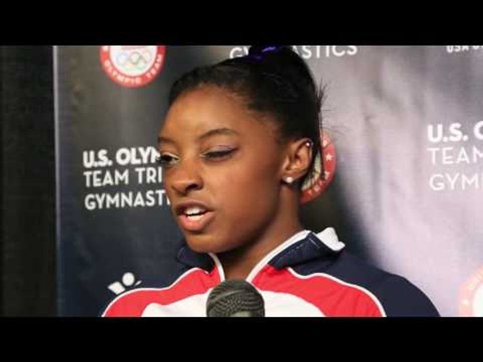 Simone Biles Interview U.S. Olympic Team Trials Day 1 video