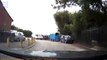 Terrifying footage shows a man being shot at and rammed off the road by travellers