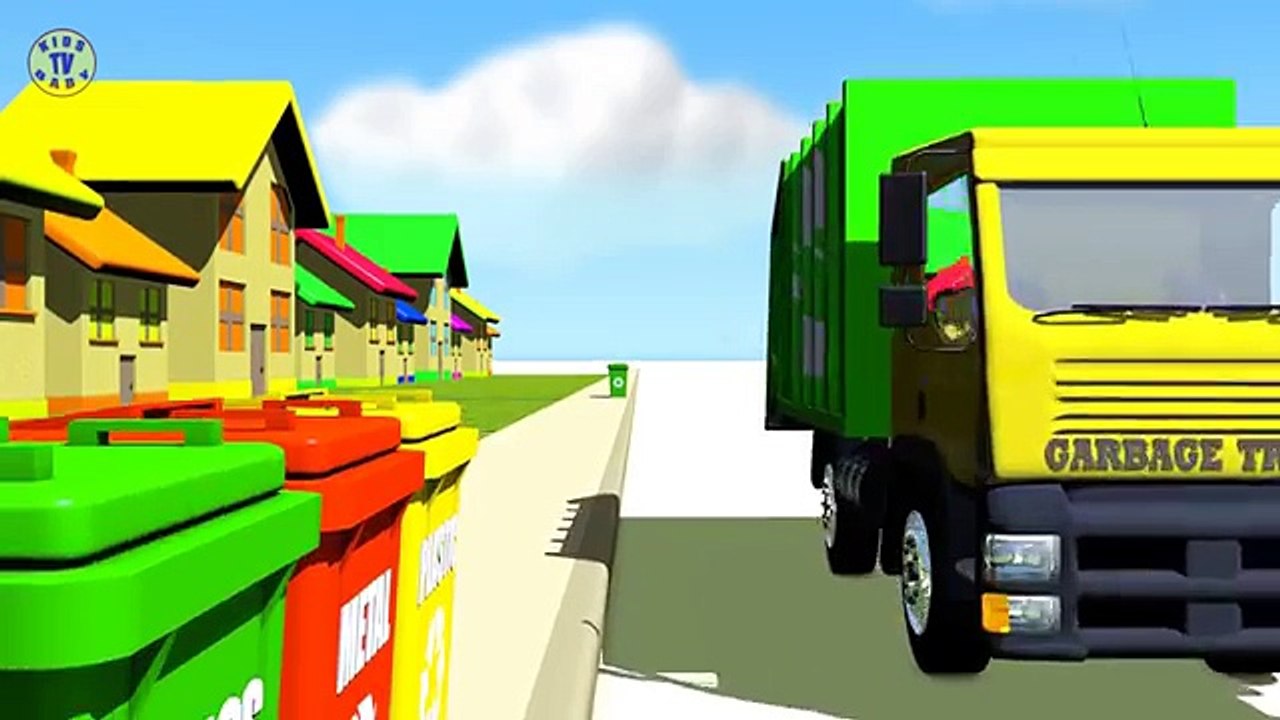GARBAGE TRUCK - glass, metal, plastic segregation for kids
