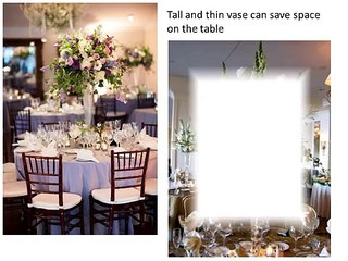 Wedding Buffet Ideas: Using flowers for buffet table decorations