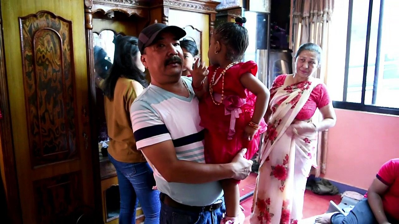 Three-year-old anointed as 'living goddess' in Nepal