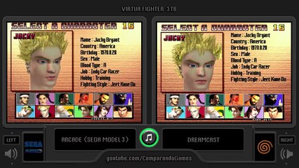 Virtua Fighter 3tb (Arcade vs Dreamcast) Side by Side Comparison I Vc Decide