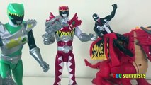 Spiderman vs Venom SuperHeroes stealing Egg Surprise Toys Power Rangers Kids Video ABC SURPRISES