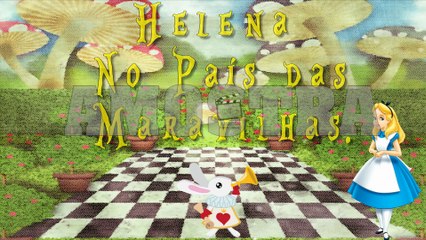 Convite Virtual Animado -Helena no país das maravilhas