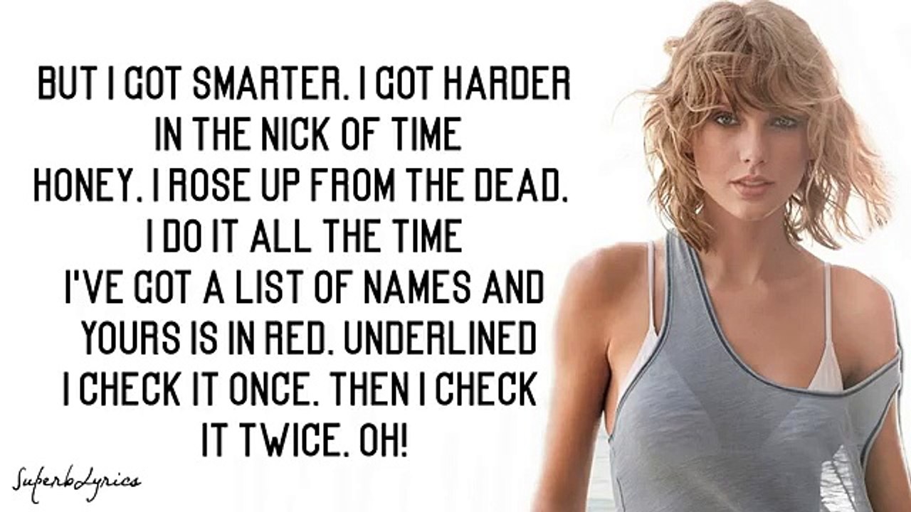 Taylor Swift - Look What You Made Me Do  Lyrics