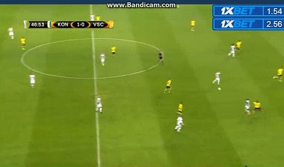 Deni Milosevic GOAL - Konyaspor 2-0 Vitoria Guimaraes -  28.09.2017