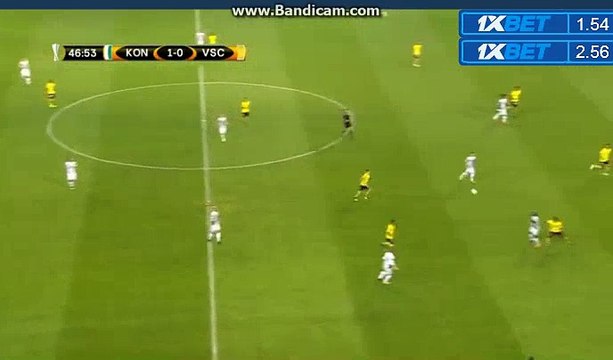Deni Milosevic GOAL - Konyaspor 2-0 Vitoria Guimaraes - 28.09.2017
