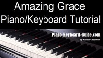 Amazing Grace Easy Piano Keyboard Tutorial (Right Hand)
