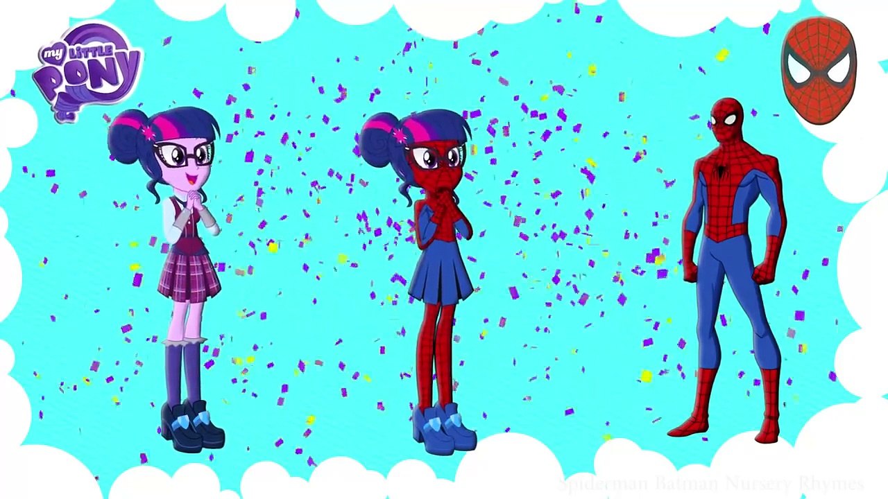 My little Pony Transforms Into Spiderman, Batman, Ariel - My little Pony Finger Family Kids Song