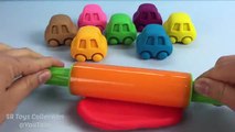 Learn Colours Play Doh Cars with Peppa Pig Molds Nursery Rhymes Fun and Creative for Children