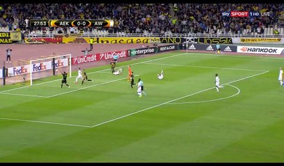 Marko Livaja Goal HD - AEK Athens FC 1-0 Austria Vienna - 28.09.2017