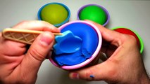 Learn Colors with Play Doh Ice Cream Surprise Egg Bubble Guppies Toys, Peppa Pig, LPS , Club Penguin