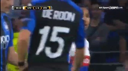 Alejandro Gomez  Goal HD - Lyon	1-1	Atalanta 28.09.2017