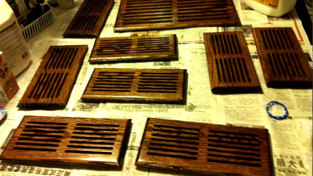 Making furnace vent register covers
