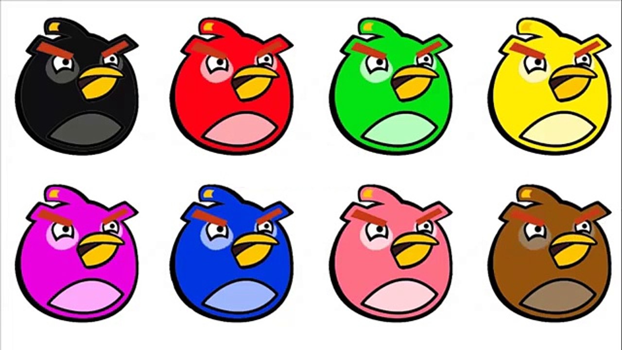 Angry Birds Coloring Book - Angry Birds Transform For Learning Colors: Black Birds Bomb