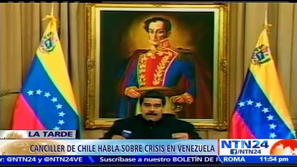 "No habrá acuerdo sin que los propios venezolanos definan cuál es el futuro que quieren" dice Canciller de Chile